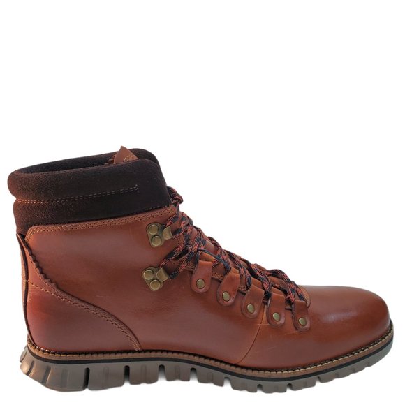 Cole Haan Mens Zergrand Hiker Waterproof Boots British Tan 8M - Picture 5 of 6